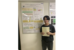 メカトロニクスプログラム２年の小林建斗さんが国際学会 ISOME 2024 で Best Student Poster Award を受賞しました。